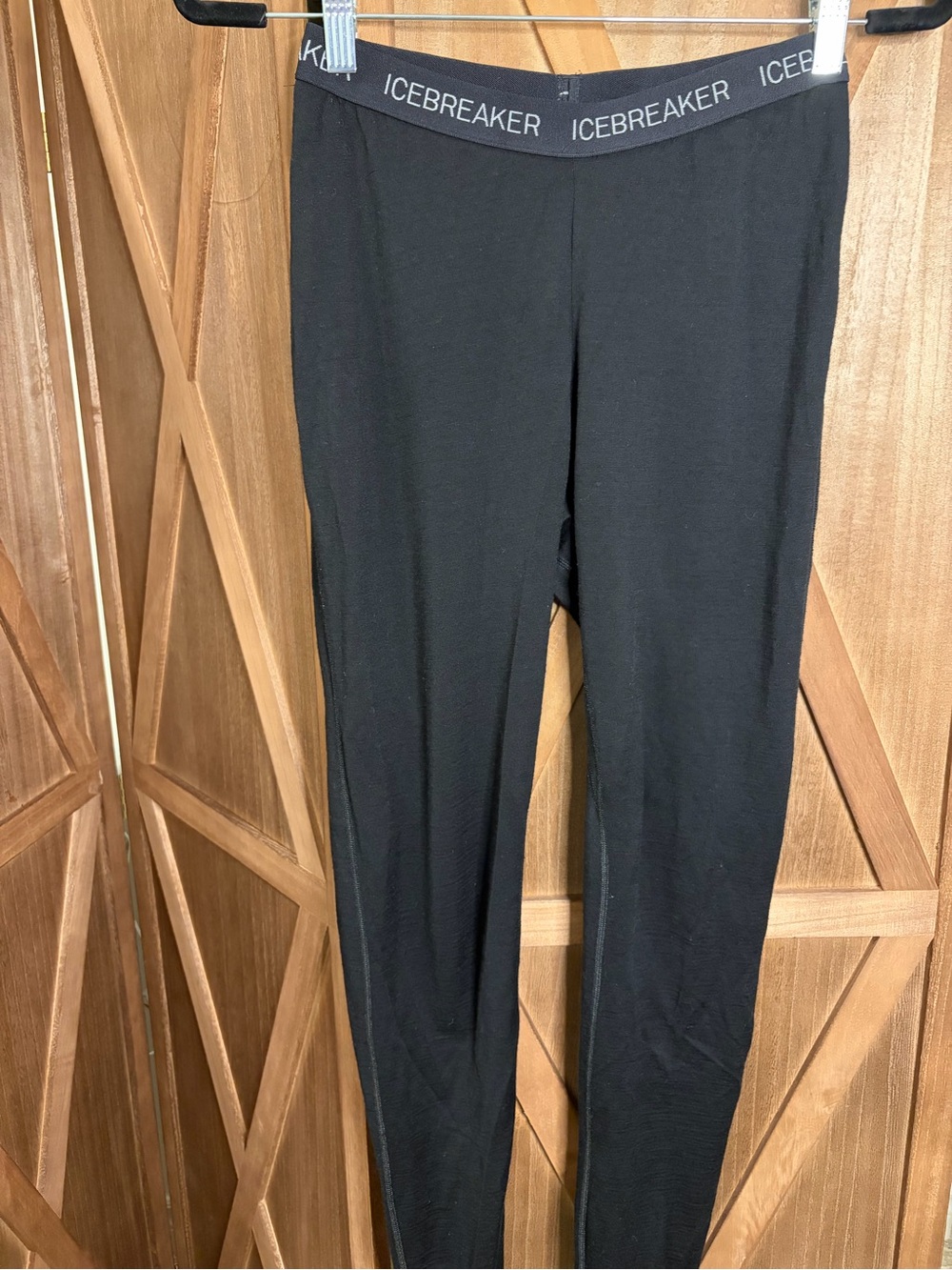 ICEBREAKER Bodyfit 200 100% Merino Wool Black Leggings Women's SIZE MEDIUM
